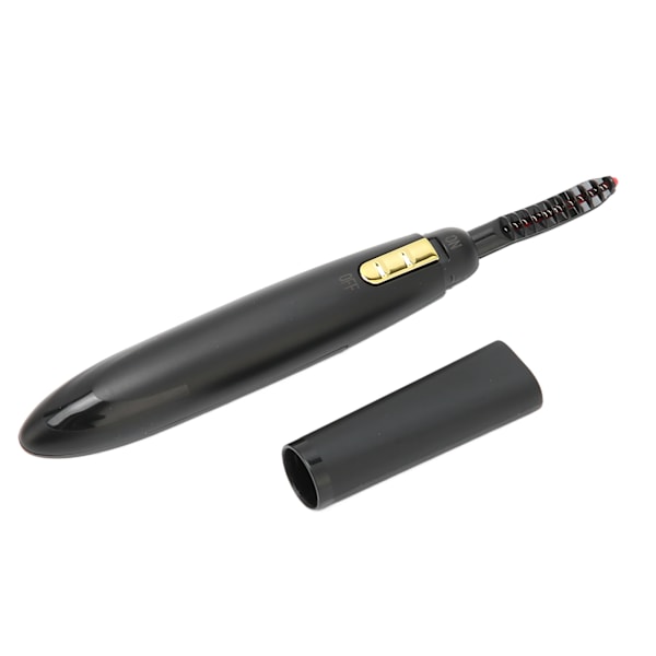 Uppvärmd ögonfransböjare Snabbuppvärmning Långvarig batteridriven elektrisk ögonfransböjare för Make Up ToolBlack