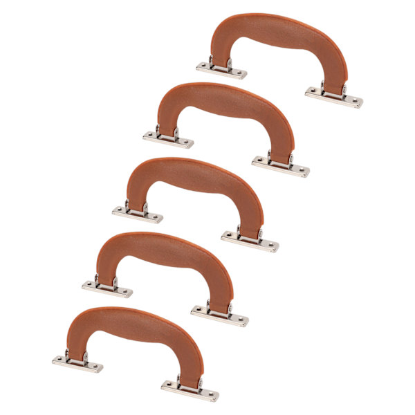 5 st Bagagehandtag Vintage Style Robust Slitstark Plast Ergonomisk design Bred applikationsresväska Handtag Brunaktig Röd