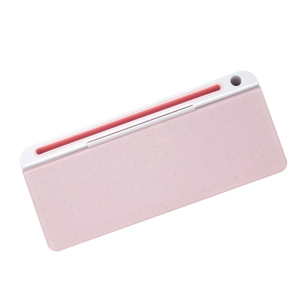 Bordsplate Whiteboard Tørrslett Glass White Board Notatbrett Oppbevaringsorganisator for Kontor Rosa