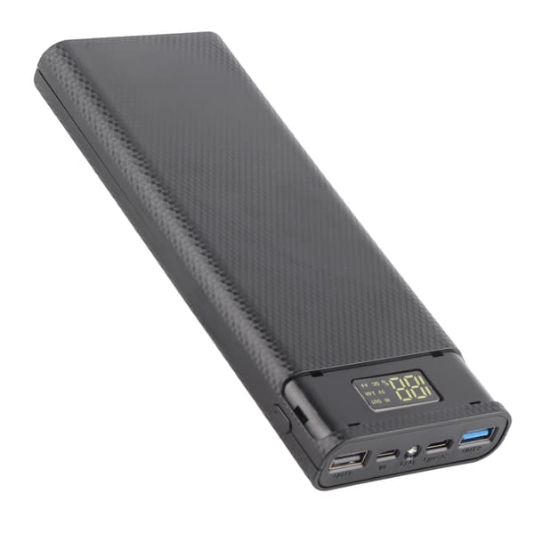 Hurtig Opladning Version 8x18650 Power Bank Case USB DIY Kit Shell Batteriholder Opladningsboks Sort