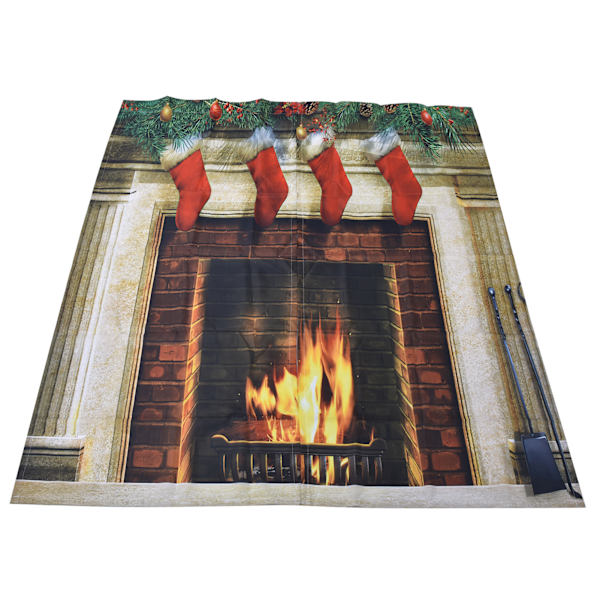 Julgardiner Klassisk Design Tryck Xmas Traditionell Vintersäsong Tema Fönstergardiner för sovrum Vardagsrum150x166cm Jul 21