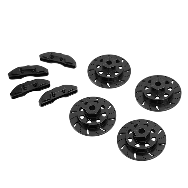 4 Sæt RC Aluminium Legering Bremseskive Bremsekalipersæt til Axial RBX10 Ryft 1/10 RC Bil Opgraderingsdele Sort