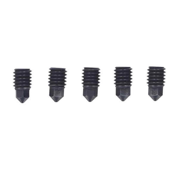 5 stk Herdet stålmunnstykke Høyhastighets skrivehode støtte 1,75 mm filament for Bambu Lab X1 eller P1P 3D-skriver Hot End 0,4 mm