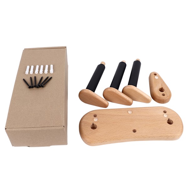 Tre Gitarristveggfeste Horisontalt Universal Plassbesparende Split Bass Akustisk Gitarrdisplayhengere Uten Hygrometer