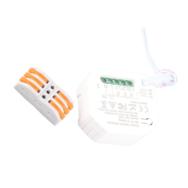 Smart Light Switch Module WiFi Home Light Switch Control 3 Gang Wireless Support Smart Speaker för Tuya