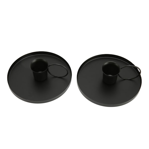 2 stk Retro Jern Lysestaker Metall Hjem Enkel Elegant Skrivebordsduftende Lysestativ for Meditasjon