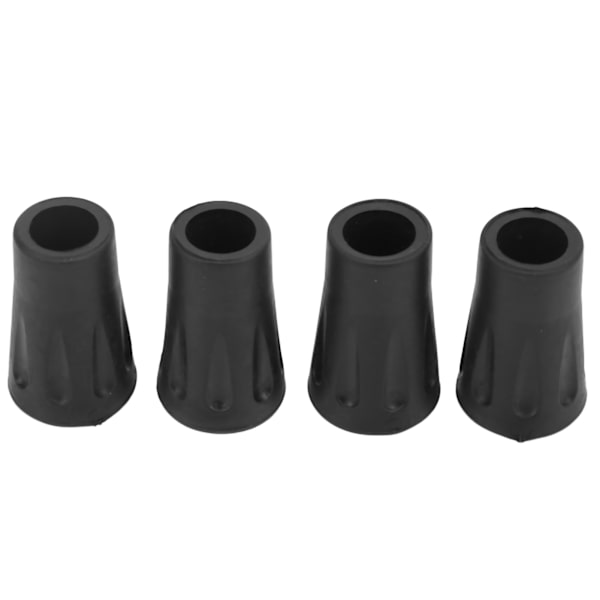 4 stk Vandrestavsspidser Gummibyte Spidsbeskyttelse til Vandrestave med 12 mm Huldiameter