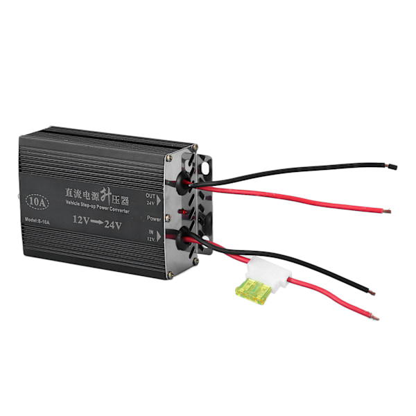 10A 12V til 24V Spenningsforsterker Bil Step Up Transformator for modifisering av lydnavigasjon