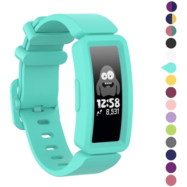 3 kpl nauhoja, jotka ovat yhteensopivia Fitbit Ace 2:n kanssa lastenpehmeälle värikkäälle silikonille Combination 8