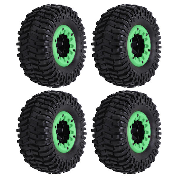 4 st Däck i Gummi 1/10 RC Mjuka Gummidäck för Racing RC Off Road On Road Biltillbehör Grön
