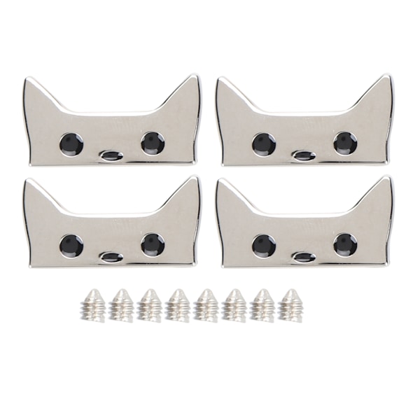 4 st Metallspänne Midjeband Tecknat Mönster DIY Läder Bagage Dekoration med Skruv Silver B01-51-52056