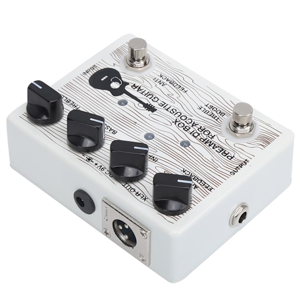 Elektrisk pedalforsterker for gitarer Bærbar med LED-indikator Aluminiumlegering Instrumentutstyr DC9V