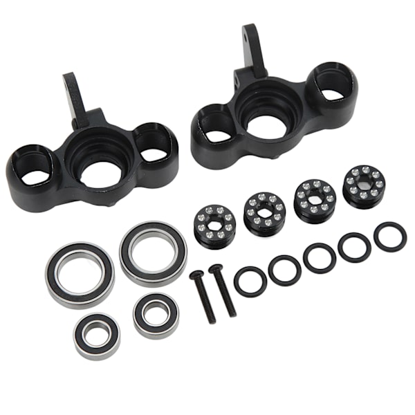 1 Par Aluminiumlegering RC Framstyrningskopp med Förstorade Lager för Arrma Karton 1/8 RC Bil Svart