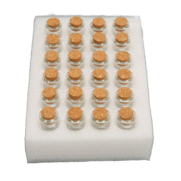 24 stk 20 mm diameter glas flydende flaske Transparent ønskeflaske Multifunktionel meddelelsesflaske til bryllupsfest
