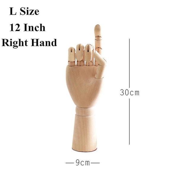 Tre Roterbar Joint Hand Model Miniatyrer Hjem Desktop Tre Hand Figurines Ornament S