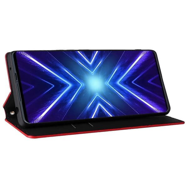 Telefonskal för HTC U24 Pro 5G Läderfodral Red HTC U24 Pro 5G