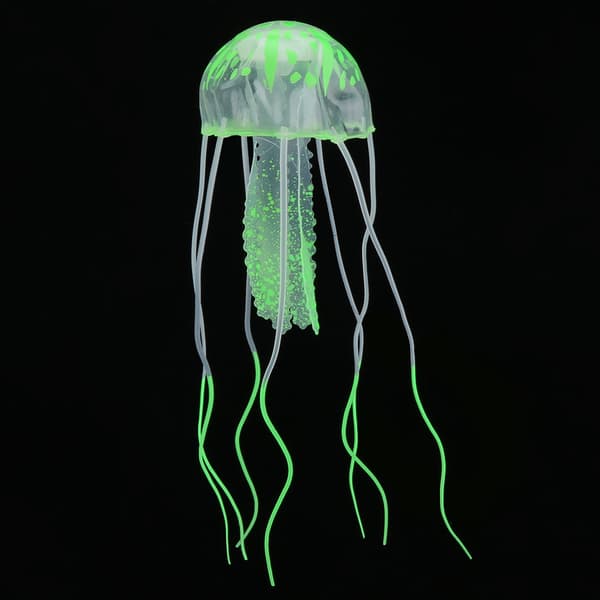 4 stk silikon akvarium flytende fluorescerende simulering kunstig manet akvarium landskapsdekorasjon