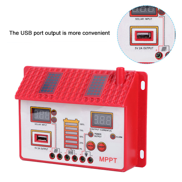 【NX】12V MPPT Solar Charge Panel Regulator med LED-display Maksimal Power Point Tracking Battericontroller