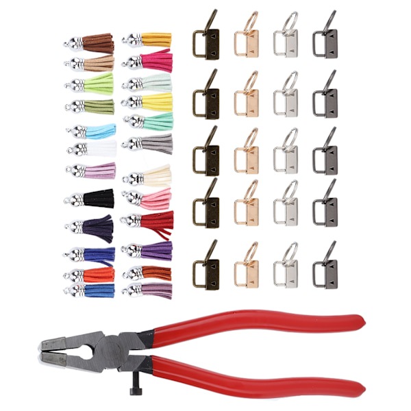 Nøglebrik Hardware 25 mm/1,0 tommer Tassel 24 Farver Praktisk Nøgleringstilbehør til DIY-Håndværk