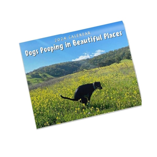 Utmärkt kvalitet-Pooping Dogs Calendar 2024 Kalender A