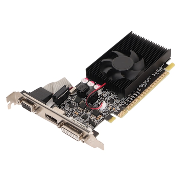 GT730 2GB GDDR3 64-biters grafikkortstøtte DVI I VGA HD Multimedia Interface Gaming Grafikkort med kjøleventilator GT730 2GB GDDR3