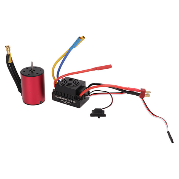 S3650 4300KV Vandtæt Børsteløs Motor + 60A Børsteløs Motor ESC T-stik Han til 1/10 RC Bil Opgraderingsdele