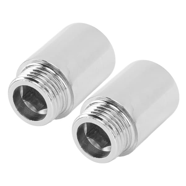 2 STK Dusjarmforlengelse Rustfritt Stål Krombelegg Dusjhode Forlengelsesrør for Bad 3cm/1.2in