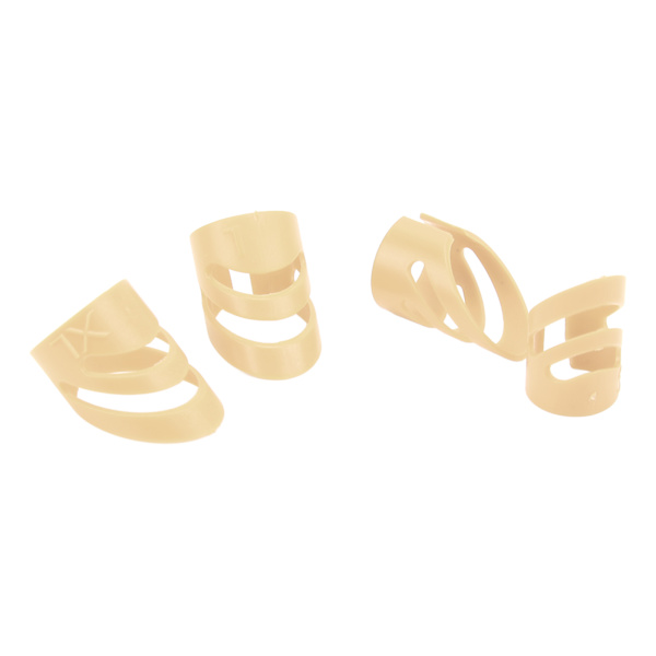 4st Gitarr Finger Pick Fingertop Protector Instrument Tillbehör Set Kit för Bass BanjoBeige