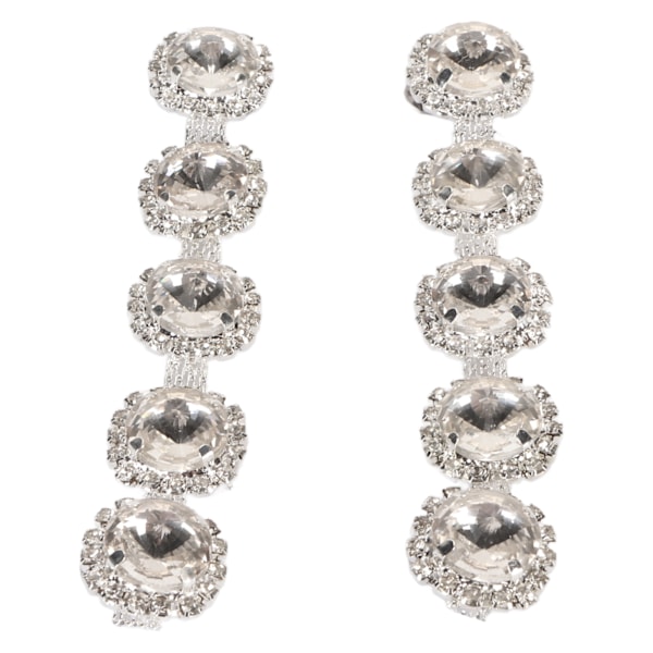 2 stk Krystallglass strass skoklips Stilige strass skoklips dekorasjon for DIY Bryllupsfest Bryllupssko