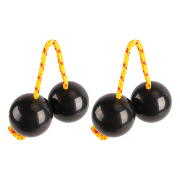 2 stk. Afrikanske rytmiske bolde Justerbar Sort Behagelig Afrikansk Shaker Rattle Ball til underholdning