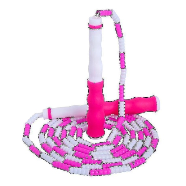 Justerbart Segment Soft Bead Jump Rope, Tangle Free Jump Rope, Gym Sportsudstyr pink