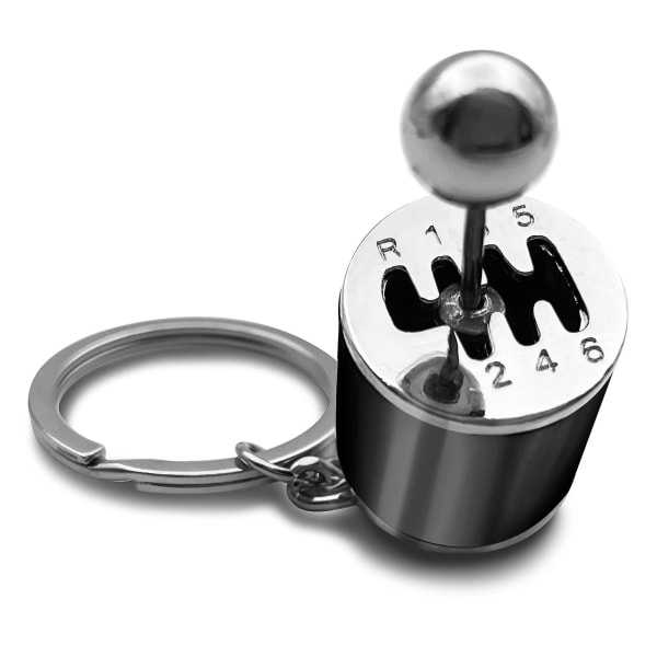 Bildel Modell Växellåda Nyckelring, Mini Gear Shift Stick Nyckelring, Cool Car Gear Shifter Nyckelring (svart)