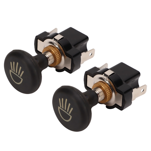 2 stk Forlygter Push Pull Switch Golfvogn Lysstyring Switch Knappudskiftning til E-Z‑GO
