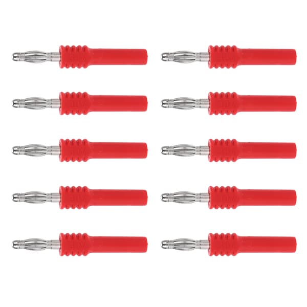 10 STK. J.20025 Bananstikforbindelse 4 mm Han til 2 mm Hun Multimeter Bananstik Adapter til Industri Rød