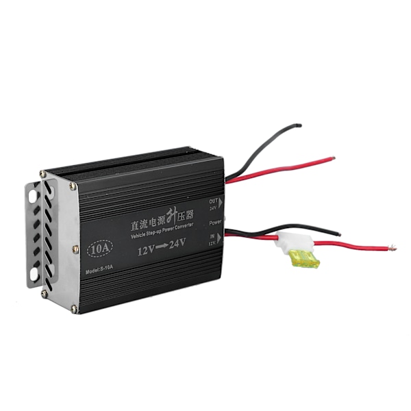 10A 12V til 24V Spenningsforsterker Bil Step Up Transformator for modifisering av lydnavigasjon