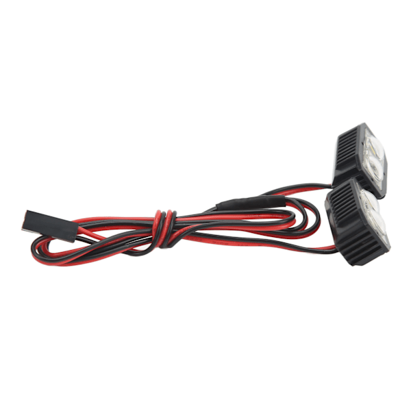 RC-ajovalo 4 LED:n valkoisella valolla, muovikotelo, 2.54JR-liitin, irrotettavat kiinnikkeet, RC-paikkalamppu 1/10 5-7.4V