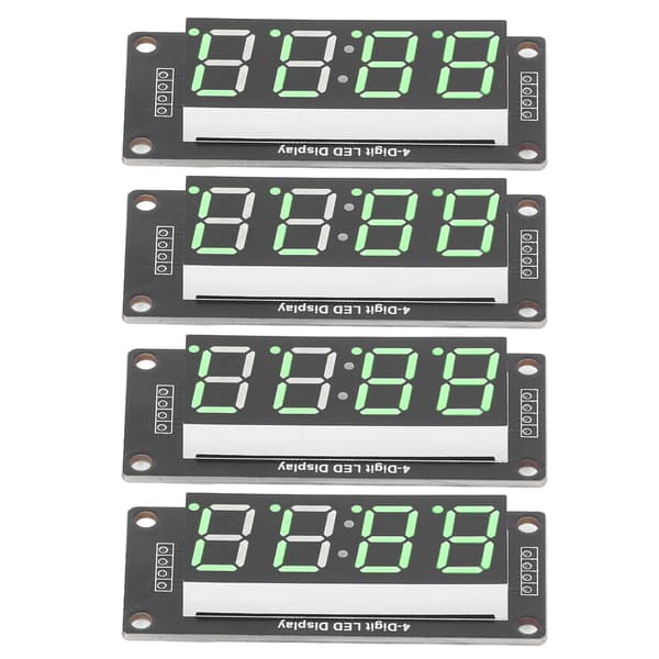 4 sæt 4-cifret digitalt rør LED-displaykort 7 segment urmodul TM1637 0,56 tommer Grøn MRA041A