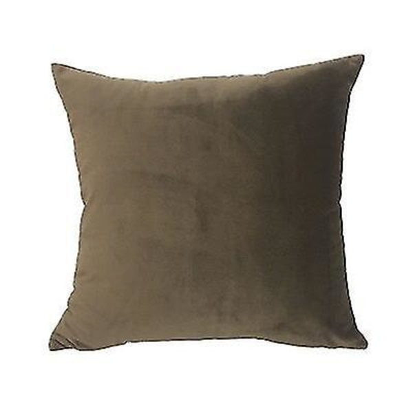 Luksuriøs Myk Fløyels Putetrekk 30 x 50cm - Lys Brun