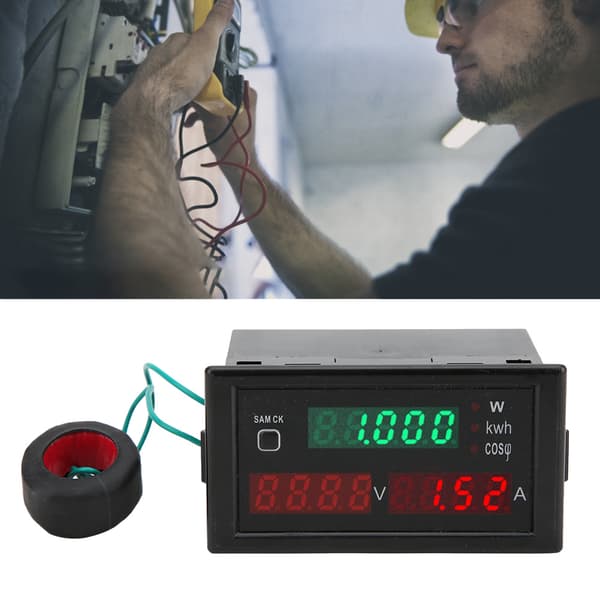 【NX】Digital AC-mätare LED-display Multifunktionell voltmätare StrömenergimätningsmonitorAC220V