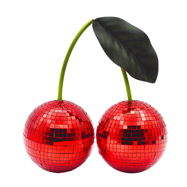 Cherry Disco Ball Home Decor pink