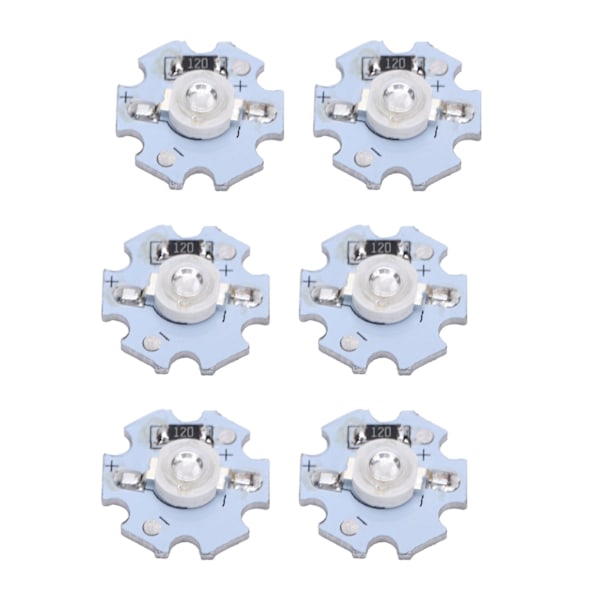 25 kpl 0,5W 5V High Power LED-lamppuhelmi Valonlähde Siru alumiinilevyllä UV violetti valo: 395-400NM