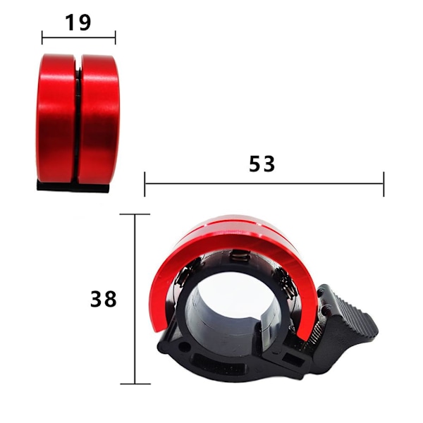 Cykelklokke Aluminium Usynlig Klokke Skarpt Lyd Klokker Kompatibel med 22,2 mm Styr