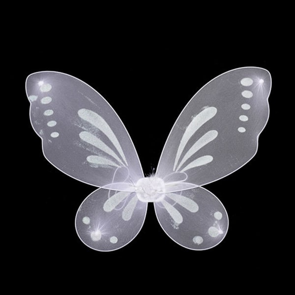 Glitter Butterfly Vinger for barn Jenter Englevinger Fairy Vinger med elastiske skulderstropper for Halloween Karneval Cosplay kostymefest