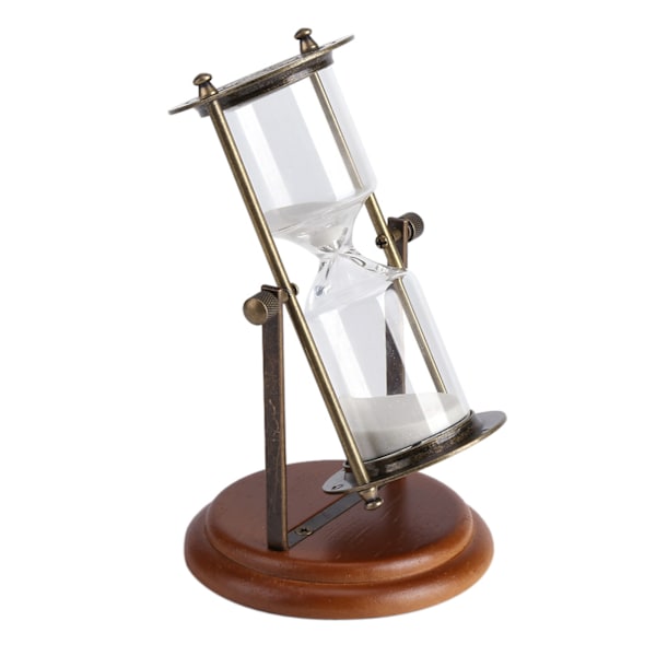 15 minuter Metall Roterande Sand Glas Timer Klocka Timglas Bord Prydnad Heminredning Present