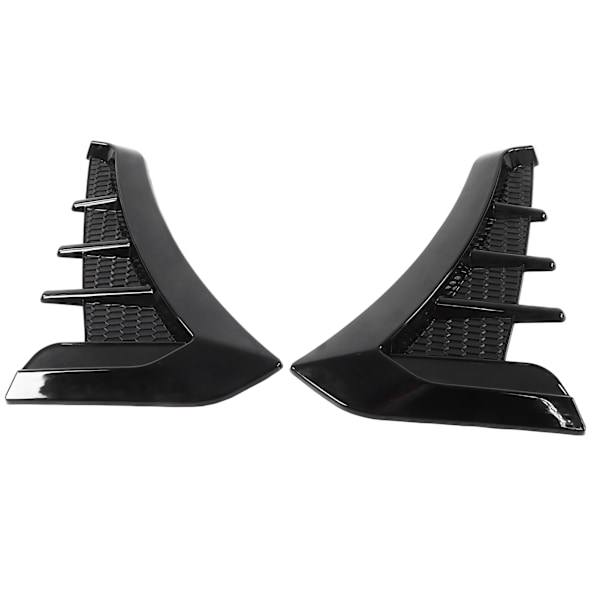 2 st Glanssvart sidoventil Trim Dekoration Sticker Gummi Shark Gills Universal för bilar