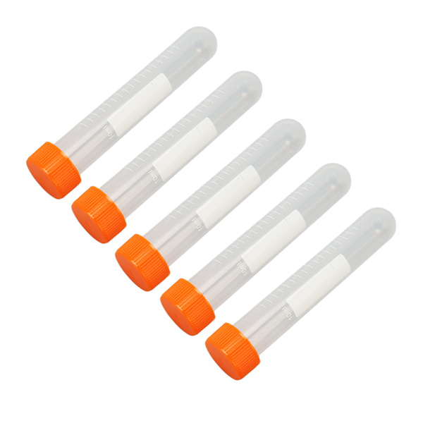 100 st 10 ml centrifugrör med lock Exakt klar skala Säker spiral centrifugalprovrör för vetenskapliga experiment