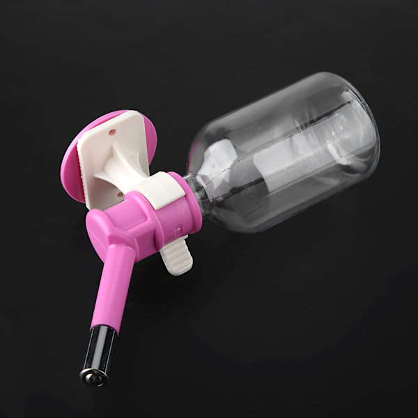 Hængende Vandflaskehoved Fontæne Bærbar Katte Vanddispenser (S 250ml Rosa)