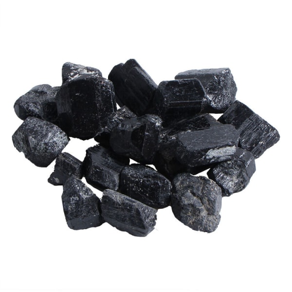 20 mm 100 g naturlig sort krystal turmalin rå sten Mineralprøve Naturlige mineralsten, model: 20 mm 100 g