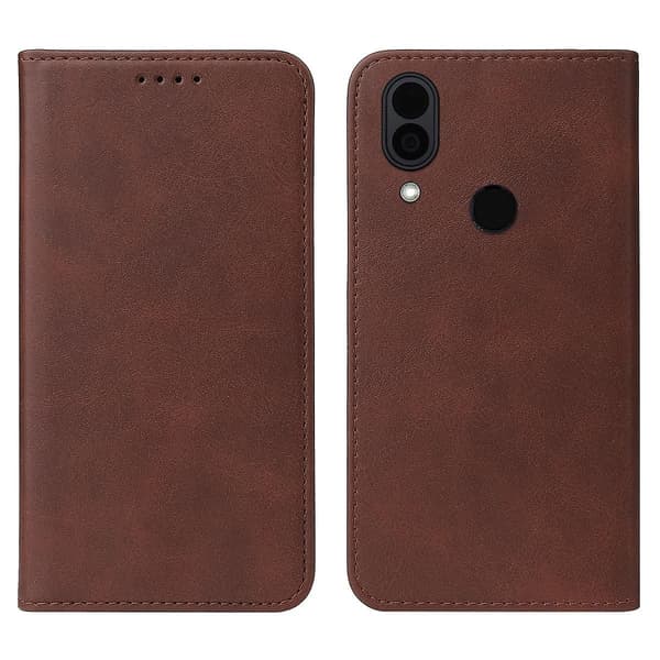 Magnetiskt läderfodral kompatibelt med Cat S62 Pro Brown