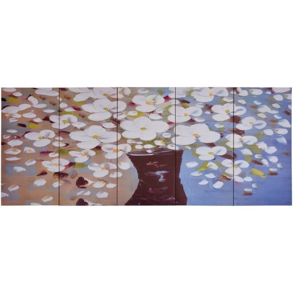 Kangasmaalauspeli Kukkia maljakossa Monivärinen 150x60 cm